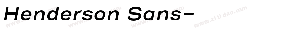Henderson Sans字体转换